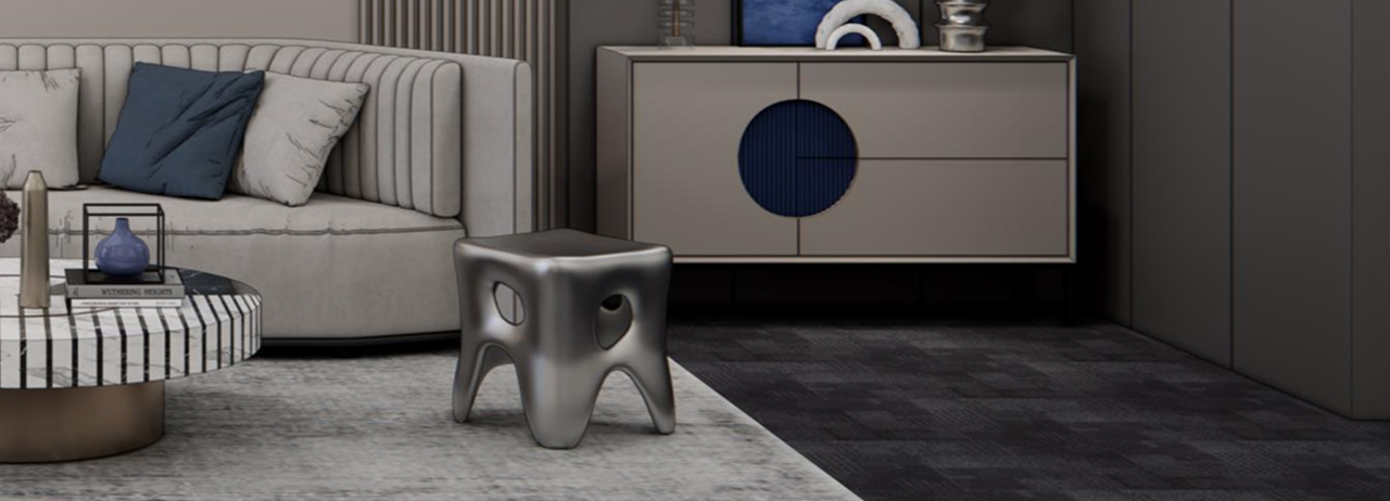 Modern interior flooring with sofa and premium carpet by Posh Flor